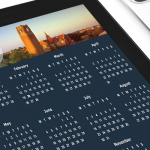 calendar on tablet